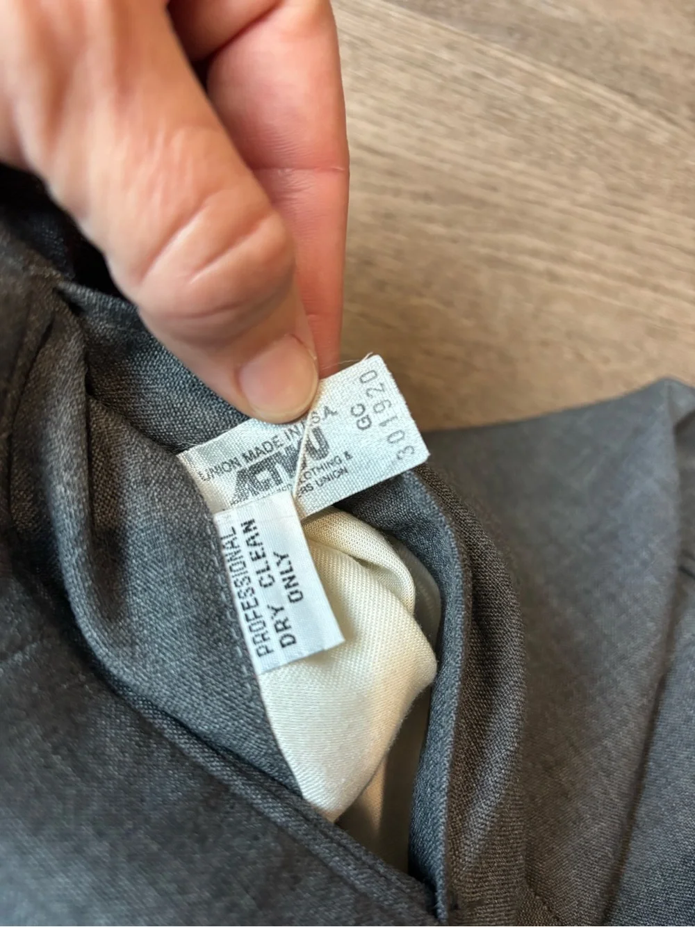 Brooks Brothers Gray Dress Trousers Pants with Brace Buttons for Suspenders